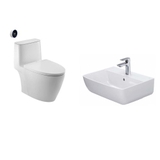 [Combo Inax] Bàn cầu cảm ứng ACT-902 + Lavabo inax L-312 treo tường