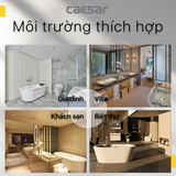 Bồn tắm dài Caesar MT212 massage (loại xây)