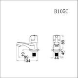 Vòi lavabo chậu rửa mặt Caesar B105C nước lạnh