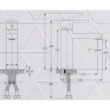 Vòi lavabo chậu rửa mặt Caesar B550CU nóng lạnh kèm nút xả nhấn