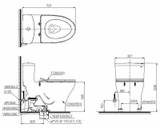 Bồn cầu 1 khối TOTO MS885DT8#XW nắp êm sứ chống bám bẩn