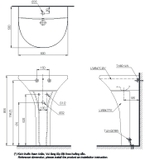 Lavabo chậu rửa mặt TOTO LHT766CR#XW treo tường chân ngắn sứ chống bám bẩn