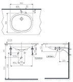 Lavabo chậu rửa mặt TOTO LT764#XW âm bàn sứ chống bám bẩn