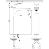 Vòi lavabo chậu rửa mặt American Standard WF-0902 nóng lạnh cổ cao