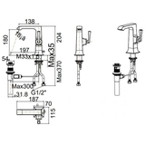 Vòi lavabo chậu rửa mặt American Standard WF-1601 nóng lạnh