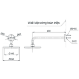 Bát Sen Gắn Tường TOTO TBW07001A Tròn 200mm Dòng G
