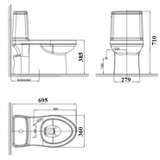 Bồn cầu 1 khối American Standard Cozy VF-1858S3 nắp rửa cơ Slim 3 (CSCFA650)