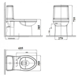 Bồn cầu 1 khối American Standard Cozy VF-1858S3 nắp rửa cơ Slim 3 (CSCFA650)