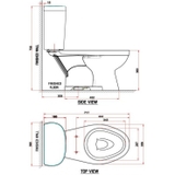 Bản vẽ kỹ thuật Bồn cầu 2 khối American Standard Winplus VF-2398