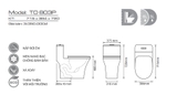 Bồn cầu 1 khối Ryoni TO 803P + Lavabo L102