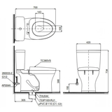 Bồn cầu 2 khối TOTO CS735DT3#XW nắp êm men sứ chống bám bẩn