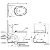 Bồn cầu 2 khối TOTO CS767RT10#XW nắp êm