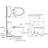 Bồn cầu 1 khối TOTO MS887RE2 nắp rửa TCW07S