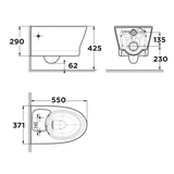 Bồn Cầu American Standard WP-2265 (WP2265) Treo Tường Nắp Êm Loven