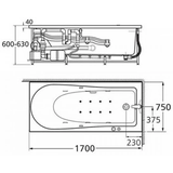 Bồn Tắm Massage American Standard 70092-WT (70092WT) Tonic Xây 1.7M