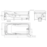 Bồn Tắm Massage American Standard 7220100-WT (7220100WT) Tonca Xây 1.7