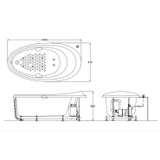Bồn tắm xây TOTO PPYB1610LHPTE#P dài 1m6 massage