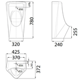 Bồn tiểu nam American Standard WP-6519 treo tường + xả tiểu cảm ứng