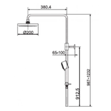 Thân cây sen tắm đứng nóng lạnh American Standard A-6110.978.904