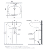 Lavabo chậu rửa mặt TOTO LPT236CS#W treo tường chân dài