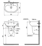 Lavabo chậu rửa mặt TOTO LHT240CS#W treo tường chân ngắn