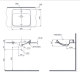 Lavabo chậu rửa mặt TOTO LT5615C#XW đặt bàn sứ chống bám bẩn