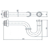 Ống Xả Nước Chữ P Inax A-678P (A678P) 419mm
