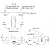 Vòi Sen Tắm TOTO TBS06302V Nóng Lạnh