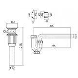 Bộ ống xả chậu và ống thải INAX A-325PS (A325PS)