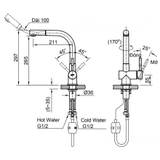 Vòi chậu rửa chén INAX SFV-1013SX đa năng nóng lạnh (SFV-1013SX)