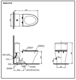 Bồn cầu 1 khối TOTO MS857DT2#XW kèm nắp đóng êm TC393VS