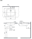 Lavabo chậu rửa mặt TOTO L763#XW bán âm men sứ chống bám bẩn