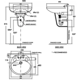 Lavabo chậu rửa mặt American Standard VF-0969.1H treo tường