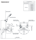 Bộ vòi sen tắm TOTO TBG03302VA/TBW03002B nóng lạnh