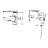 Vòi lavabo chậu rửa mặt American Standard WF-1502 nóng lạnh