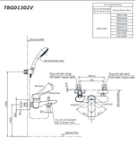 Bộ vòi sen tắm TOTO TBG01302V/TBW03002B nóng lạnh