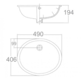 Bản vẽ kỹ thuật lavabo chậu rửa mặt American Standard VF-0496 âm bàn