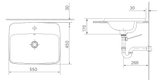 Lavabo chậu rửa mặt INAX L-2398V bán âm dương vành (L-2398V)