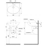 Chậu Rửa Mặt Lavabo TOTO LHT333C#XW Chữ Nhật Treo Tường Chân Ngắn