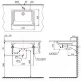 Lavabo chậu rửa mặt TOTO LT505T#XW âm bàn sứ chống bám bẩn