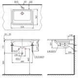 Lavabo chậu rửa mặt Toto LT505T#XW âm bàn sứ chống bám bẩn