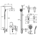 Cây sen tắm American Standard WF-9089E nóng lạnh
