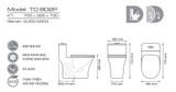 Bồn cầu 1 khối Ryoni TO 802P + Lavabo L102