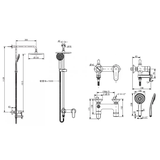 Cây sen tắm American Standard WF-9089 nóng lạnh
