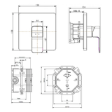 Vòi sen tắm American WF-1322 nóng lạnh