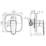 Van Điều Chỉnh American Standard WF-1722 (WF1722) Âm Tường Signature