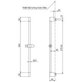Thanh Trượt Sen Tắm TOTO TBW07019A 740mm