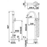 Vòi Sen Xả Bồn Tắm TOTO TBP01301AA/TBN01105B (TBP01301A)