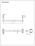 Bản vẽ kỹ thuật Thanh Vắt Khăn Toto TS113A2V2