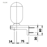 Bản vẽ Hộp Xà Phòng TOTO TS125R Gắn Tường